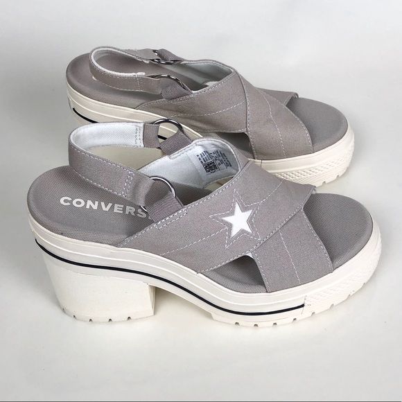 Converse Ctas One Star Boardwalk Strut Heels Egret - Picture 4 of 7